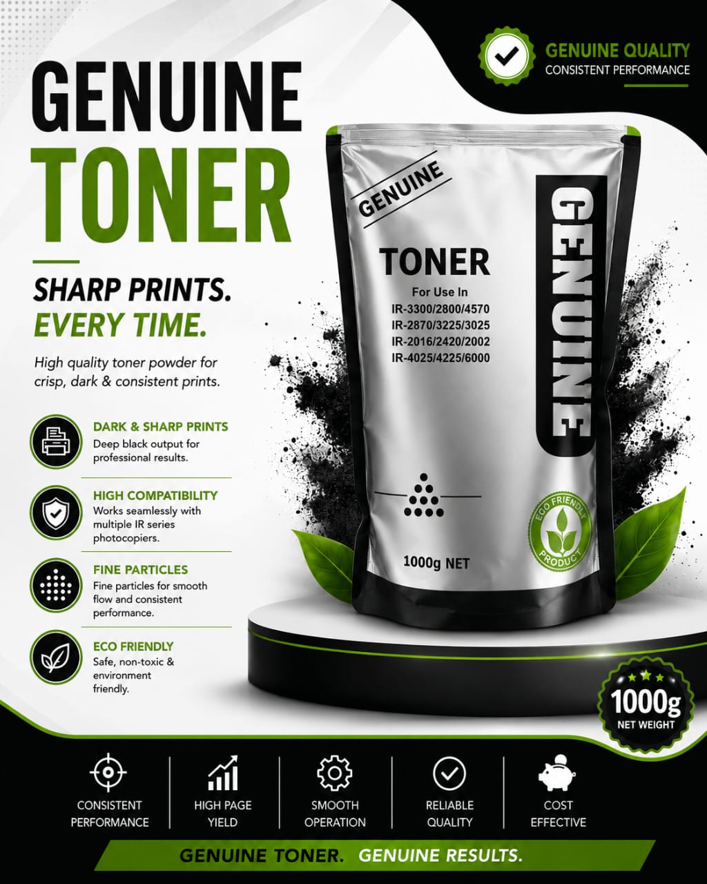 GENUINE PREMIUM QUALITY FOR IR3300/2800/6000 TONER 1KG