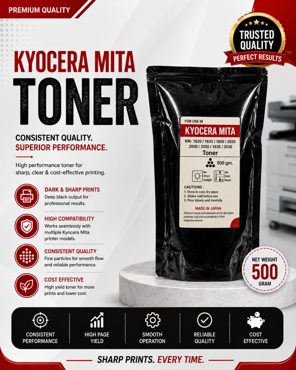 Kyocera Mita 1024/3035/2040/2200 Toner Powder (500gm)