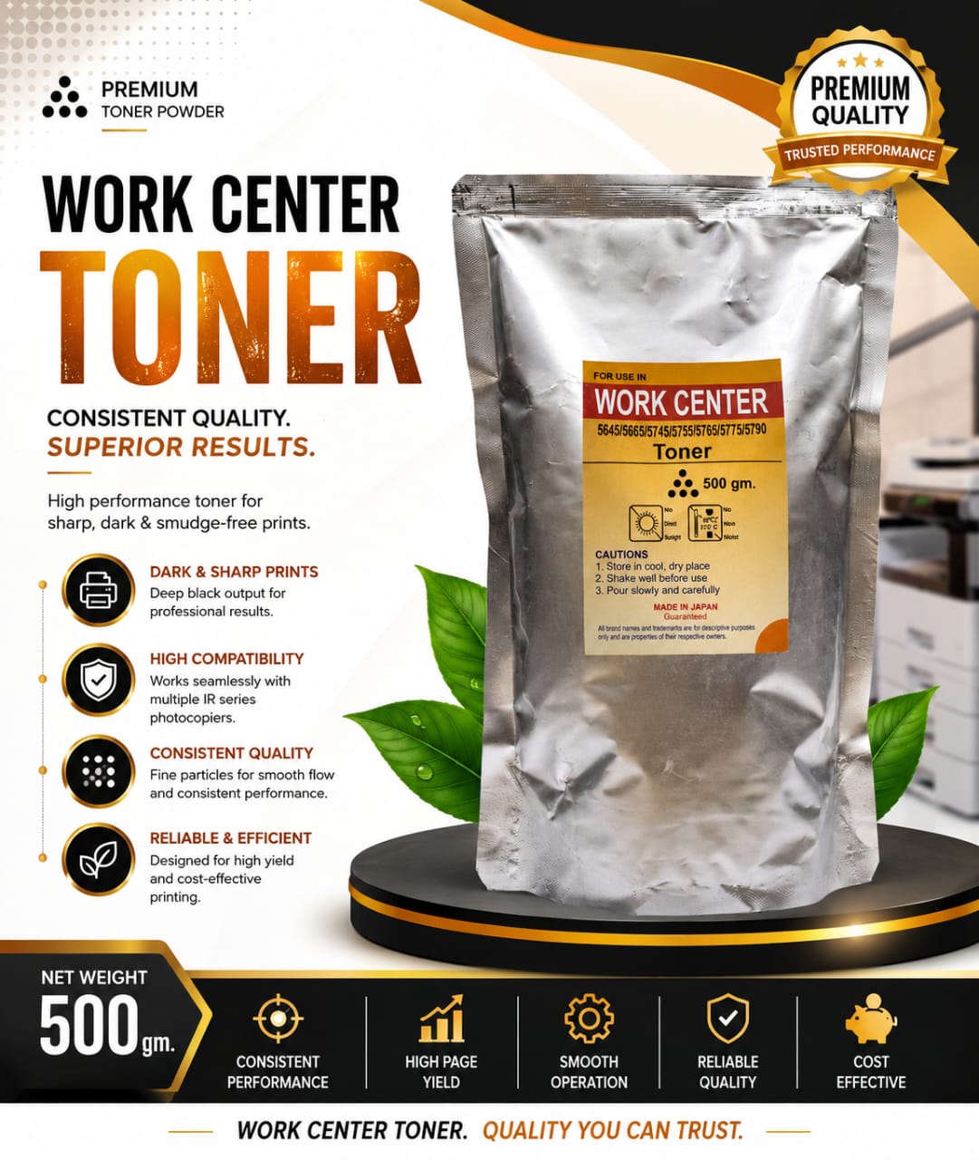 Work Center 5645/5755/5790 Toner Pouch (500GM)