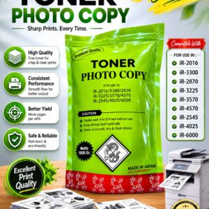 Toner Powder Dragon Green Pouch (1kg) With New Improved Formula For Use In IR-2016/3300/2870 IR-3225/3570/4570 IR-2545/4025/6000