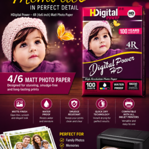 Digital Power HD 4R (4X6) 275 gsm 100 sheets Matt Photo Paper