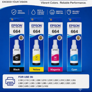 EPSON ORIGINAL INK FOR USE IN L100/L110/L130/L200/L210/L220/L300/L310/L350/ L355/L360/L361/L365/L380/L385/L405/L455/L485/L550/L555/L565/L605/L655/L1300/L1455